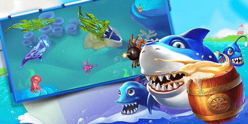Create an atmosphere of playing fish shooting with family
